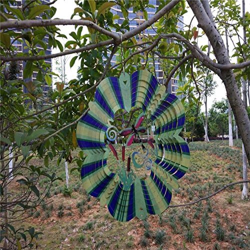 3d Wind Spinner Dragonfly Deorative Spinner, Metal It's Best For Garden Or Home Decoration 12 Inches