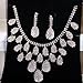 Joylive Rhinestone Crystal Necklaces+earring Bride Jewelry Sets for Bridal Wedding