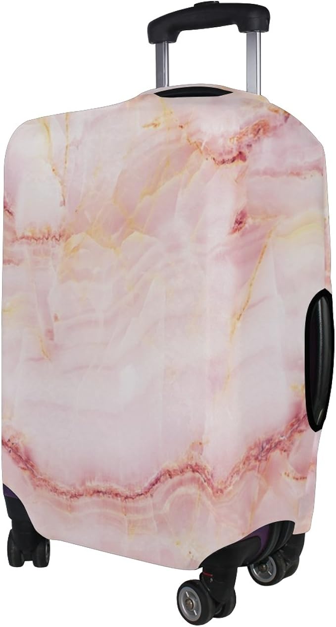 pink marble suitcase