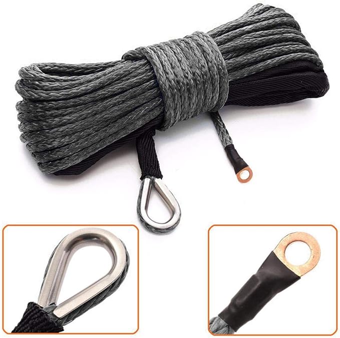 Amazon Co Jp 高強度合成ウィンチロープ ストリングライン ケーブル 合成牽引ロープ 15m 7700ポンド カーウォッシュメンテナンスストリング Atv Suv用 家電 カメラ