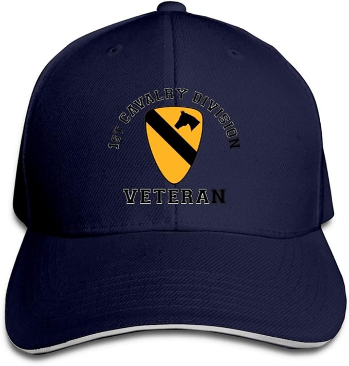 Kgzb679 1st Cav Vet College Baseball Caps Sandwich Caps Navy Amazon
