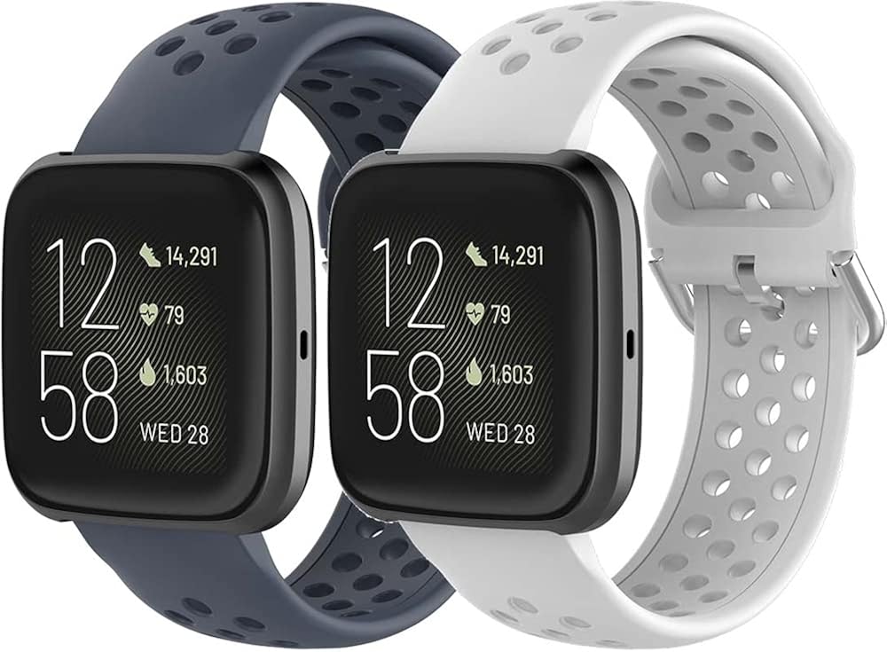 Gransho kompatibel mit Fitbit Versa 2 / Versa 2 SE/Versa Lite/Versa smartwatch Armband, Silikon