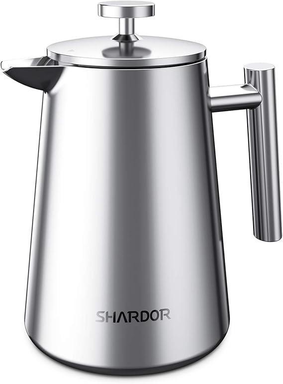 SHARDOR Cafetiere French Press Coffee Maker 1000ml,DoubleLayer Micron