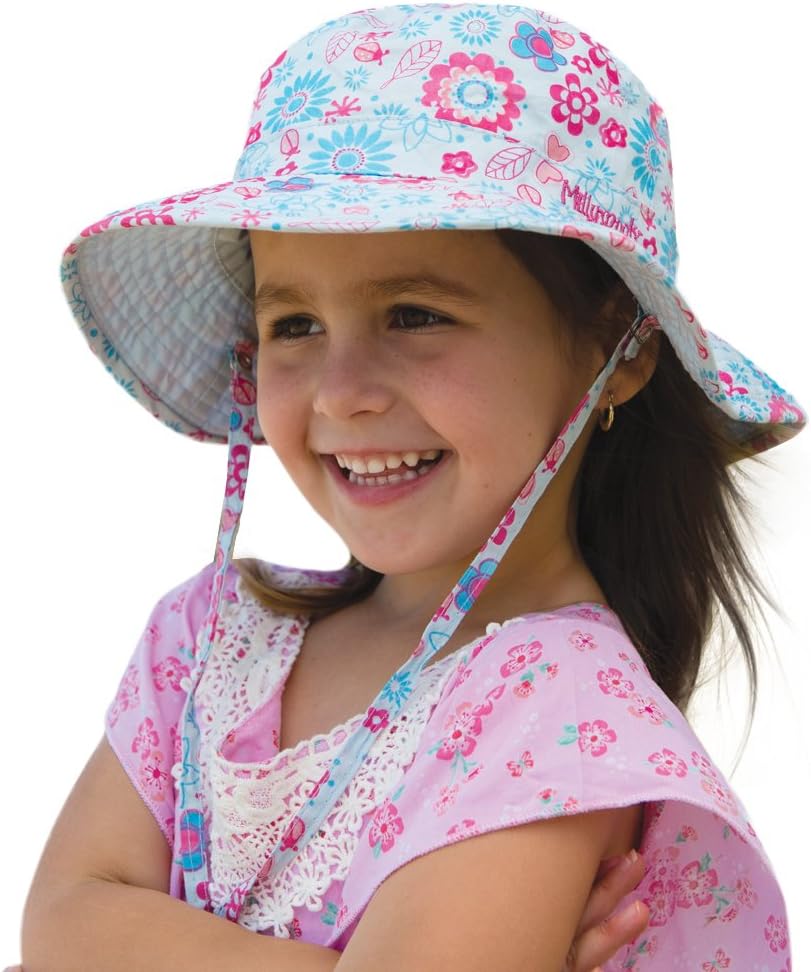 Girls Happy Flower Sun Hat