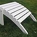 Songsen Fashion Outdoor Wood Adirondack Chairs Ottoman Patio Deck Garden Furniture (Adult,White)