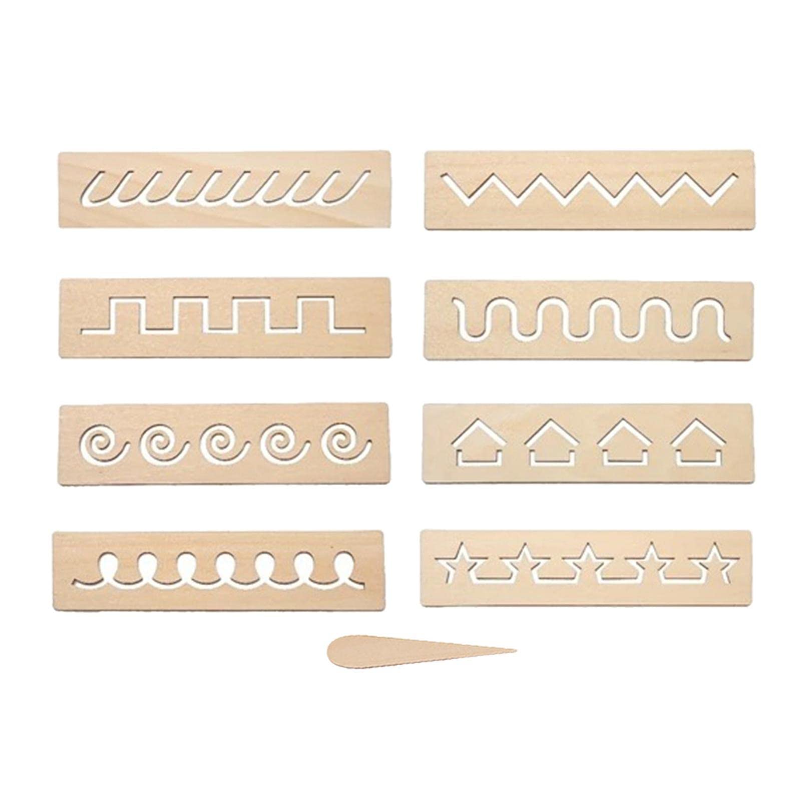 Colcolo Wood Tracing Board - Montessori Wooden Tracing Board - Large Wooden Pre Writing Skills for Toddler to Preschool Handwriting Aid, Geometric Patterns