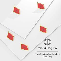 Morocco Flag Lapel Pin - Enamel Metal National