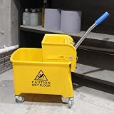 Pegasus 20L Kentucky Mop Bucket Dual System Wringer Wheels Handle Commercial view 1
