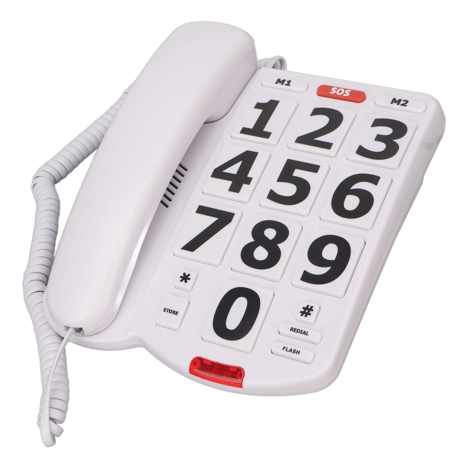 Elderly Telephone, Big Numbered Buttons Voice Communication Volume Control Switch Classic Design, Home Landline Phones for Senior