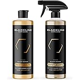Blackline Leather Cleaner and Conditioner Care Kit - 2 (16 Fl Oz) Bottles - Effectively Cleans And Conditions Leather Car Interiors, Shoes, Boots, Bags, Furniture, Appparel And More