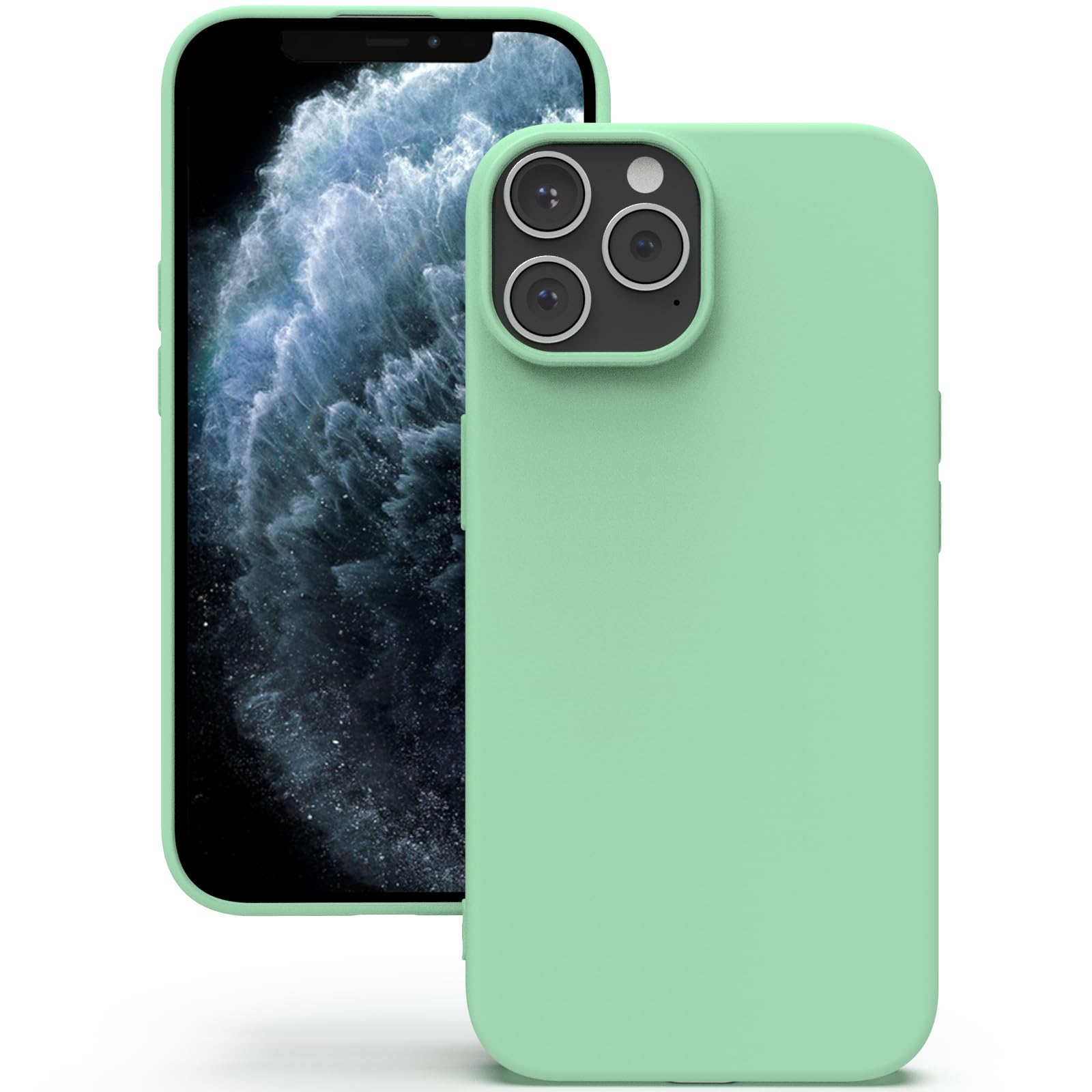 YATWIN Silicone Case for iPhone 11 Pro, Soft-Touch, Shockproof, DustProof, Antiskid Full Body Armour Phone Cover for Apple iPhone 11 Pro - Light Cyan