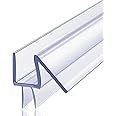 Butecare Premium Frameless Shower Door Bottom Seal Strip for Glass Doors - Shower Door Seal Sweep (1/2” x 39”, Clear Vinyl)