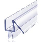 Butecare Premium Frameless Shower Door Bottom Seal Strip for Glass Doors - Shower Door Seal Sweep (1/2&rdquo; x 39&rdquo;, Clear Vinyl)
