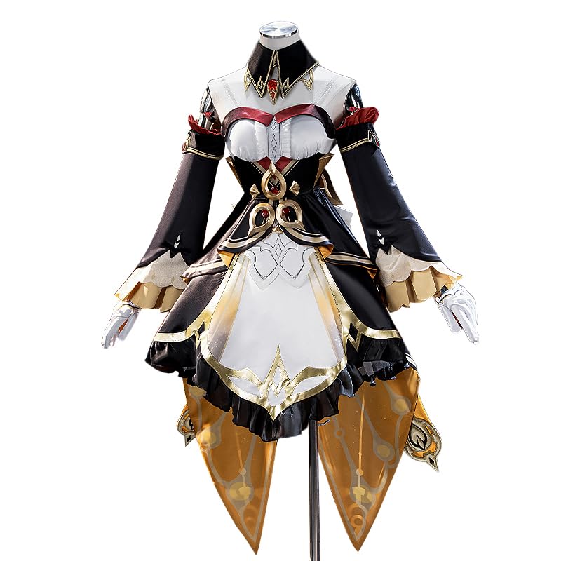 Photo 1 of KIRA KIRA Genshin Sandrone Cosplay Costume Doki-N Game Genshin Fatui Harbinger Sandrone Cute Maid Dress Halloween Costume (L)