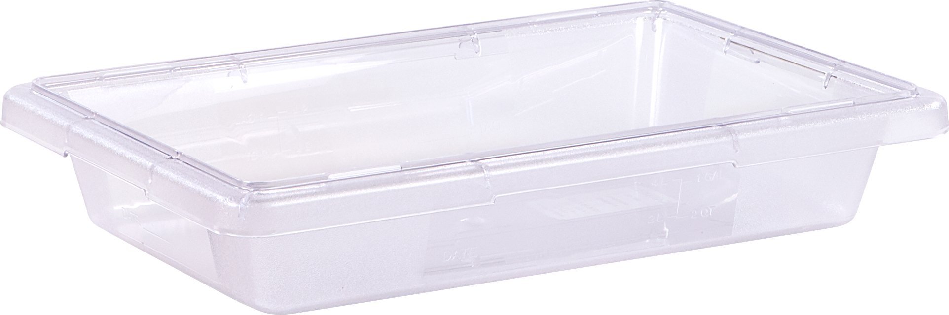 Carlisle Storplus 2-Gallon Polycarbonate Food Storage Containers, Clear, Stackable Design for Catering & Restaurants (Pack of 6)
