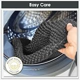 Emma Barclay Noodle Soft Touch Non-Slip Bathroom Rug Black 40x60cm view 5