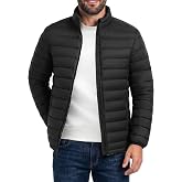 WHN Mens Puffer Jacket Lightweight Winter Insulated Coat | Water Resistant Windproof,Quilting Lining, Full Zip, Insulated for Casual Hiking Outdoor Cold Weather