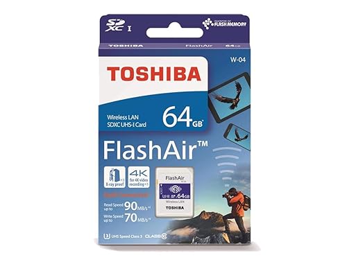 Toshiba FlashAir W-04 64 GB SDXC Class 10 Memory Card in Kuwait 