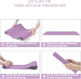 YSAGi Non-Slip Desk Pad 80x40 cm Purple Waterproof PVC Leather Desk Protector view 6