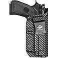 Beretta 92FS 92A1 96A1 Holster IWB / OWB Kydex Holster For Beretta 92 FS / 92 A1 / 96 A1 Pistol Accessories- Inside / Outside Waistband Concealed Carry - Adj. Width Height Retention Cant, Cover Mag-Button, Entrance Widened