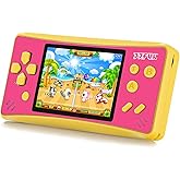 JJFUN Portable Game Console for Kids – 3.2" Screen, 168 Built-in Classic Games, Plug & Play on TV, Rechargeable, Ideal Gift for Boys & Girls, Great for Travel, Holidays & Birthdays