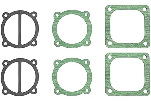 Air Compressor Cylinder Head Base Valve Plate Gaskets Washers Replacement Set 2 Set 3 In 1 6 Pieces for 65 Type with Hole Spa