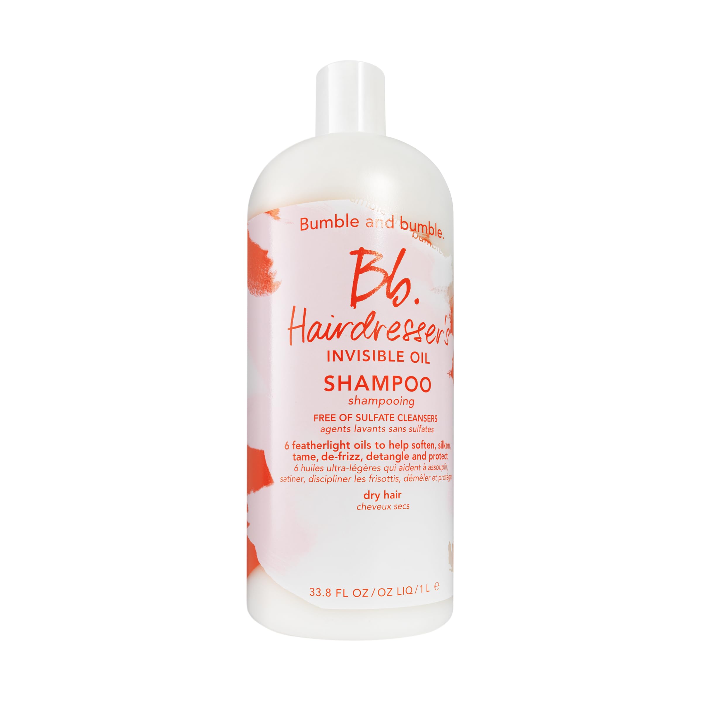 Bumble and bumble. Hairdresser's Invisible Oil Hydrating Shampoo | Hydrating, Anti Frizz, Softening, Color Safe | Curly, Wavy, Straight | With Coconut, Grapeseed + Argan Oil, 33.8 Fl Oz Image