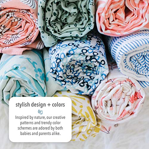 Oliver & Rain Boy, Girl, Unisex Organic Muslin Swaddle Baby Blanket