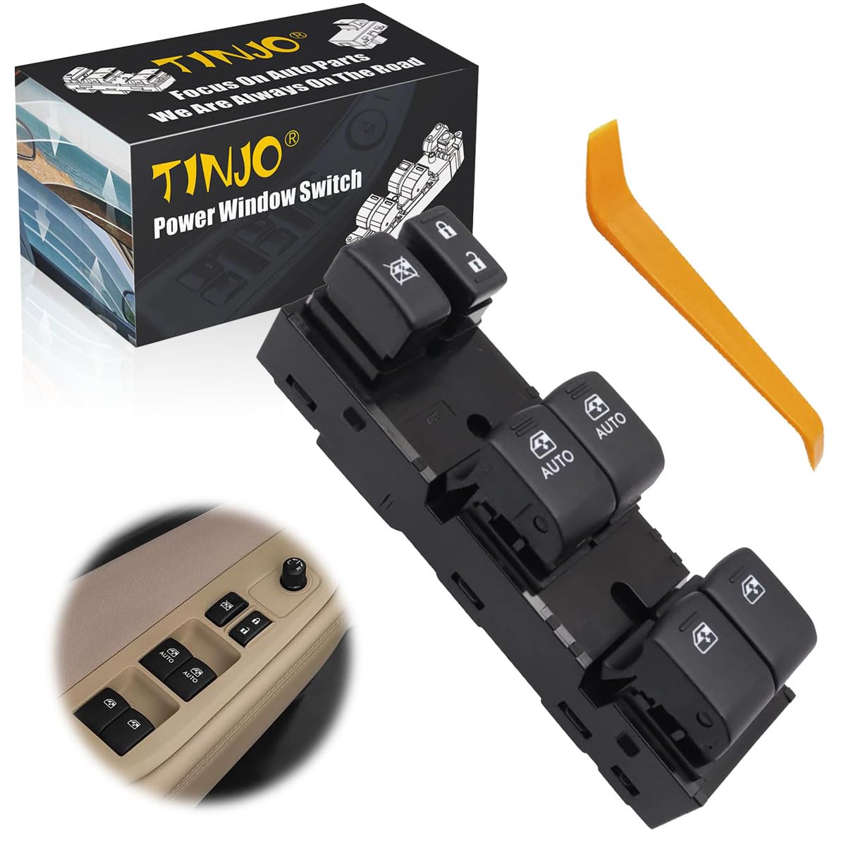 Photo 1 of TINJO Power Window Control Switch fit for Subaru Outback Legacy 2015-2016, Replace OEM 83071AL05A, Front Left Driver Side Power Window Master Control Switch Button 15-16