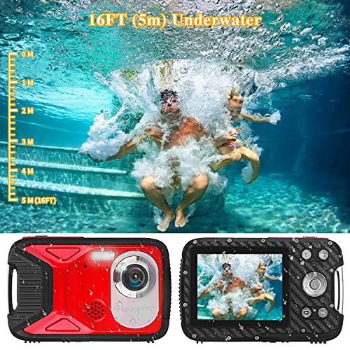Underwater Camera for Kids, Waterproof Digital Camera, Heegomn 2.8" LCD