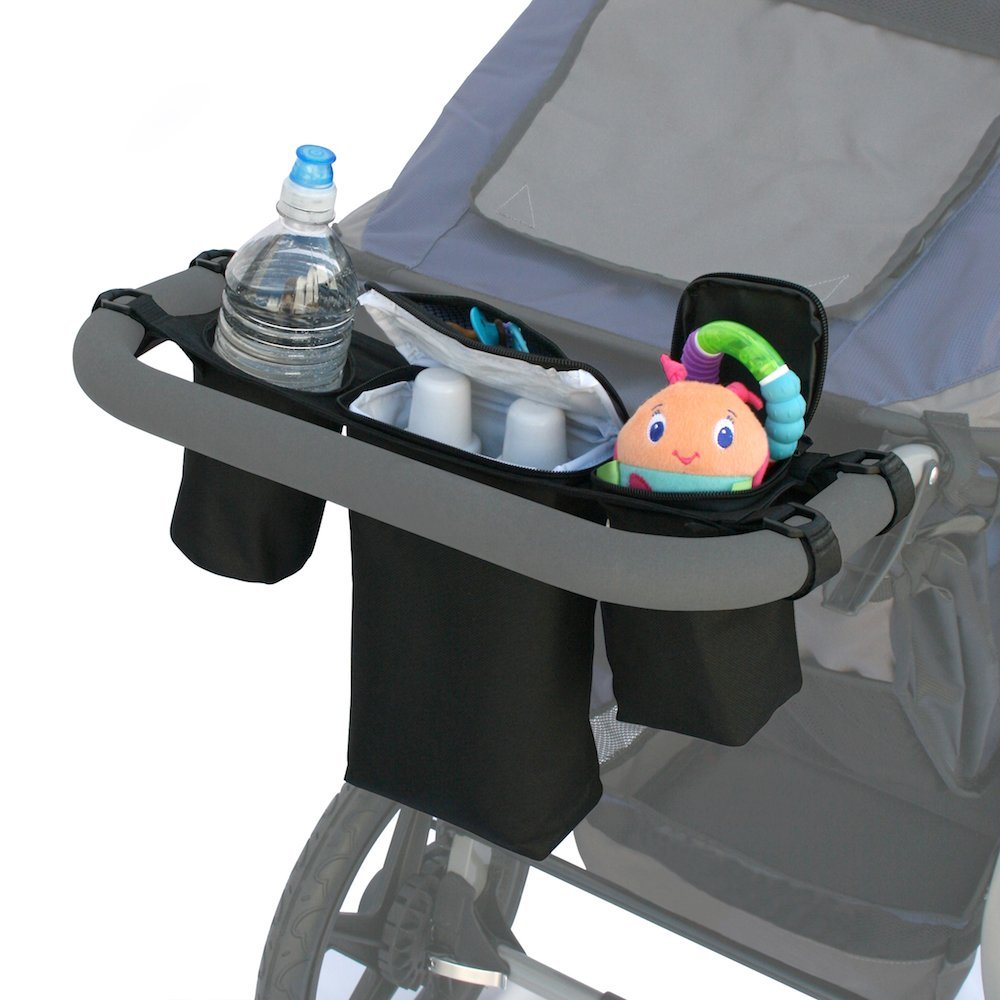 JL Childress Cups 'N Cool Deluxe Stroller Console (Black)