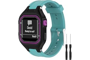 GVFM Bands Compatible with Garmin Forerunner 25, Soft Silicone Replacement Watch Band Strap for Garmin Forerunner 25 GPS Running Watch