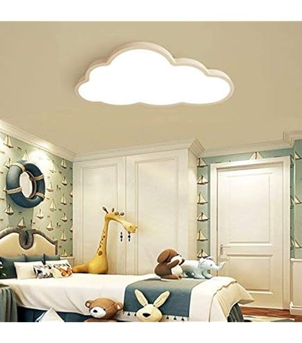 Cloud Light Fixture Led Panghuhu88 Flush Mount Bladeless Ceiling Fan ...