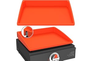 BESSIO Silicone Griddle Mat Cover for Blackstone - 17 Inch True All-Encompassing Coverage Heavy Duty Food Grade Grill Buddy Mat, All Season Cooking Surface Protective Cover