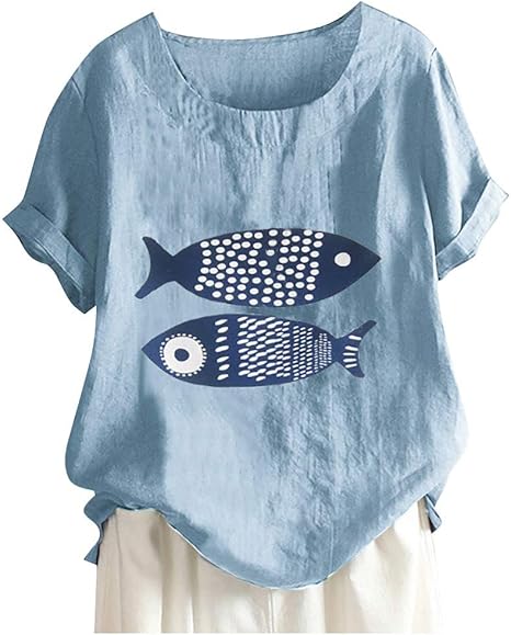 Damen Leinenbluse Sommer - Musselin Bluse Mit 3/4 Arm In Retro-Optik