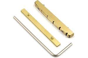 Gllehkt Height Adjustable Brass Guitar Nut 6 String Guitar Brass Bridge Nut Height Bells Nut Replacement Split Regulation Nut