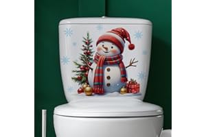 Christmas Toilet Decals, Waterproof Self-Adhesive Sticker for Toilet, Fun Bathroom Decor for Xmas Thanksgiving Party Supplies