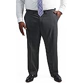 Haggar Men's Premium Comfort Classic Fit Flat Front Dress Pant - Regular and Big & Tall