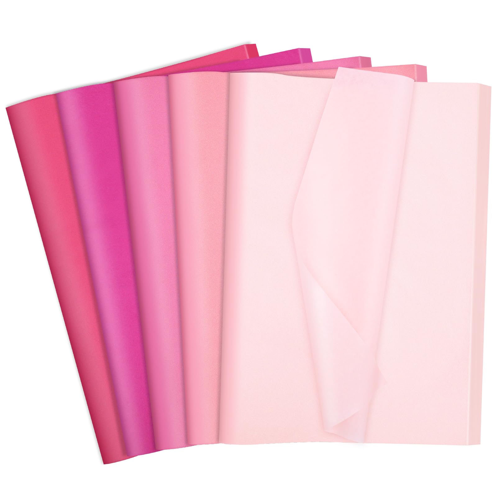 Photo 1 of 120 Sheets Pink Tissue Paper for Gift Bags, 17GSM Assorted Pink Gift Tissue Paper Bulk for Art Crafts Gifts Wrapping Valentine's Day Baby Shower Wedding Birthday Decorations, 14 x 20 Inch