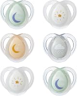 Tommee Tippee Nighttime Soothers 0-6m 6 Pack Glow in the Dark BPA Free