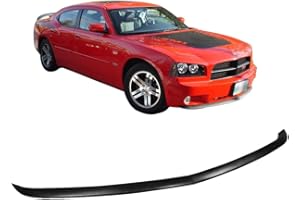 FREEMOTOR802 Compatible with 2006-2010 Dodge Charger Except SRT8 Model Front Bumper Lip, Factory Style Black PU Spoiler Guard Splitter Valance Chin