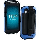 IYOUBOL Protective Cover Bumper Case Rugged Boot with Hand Strap for Zebra TC51 TC510K TC52 TC56 TC57 (Blue)