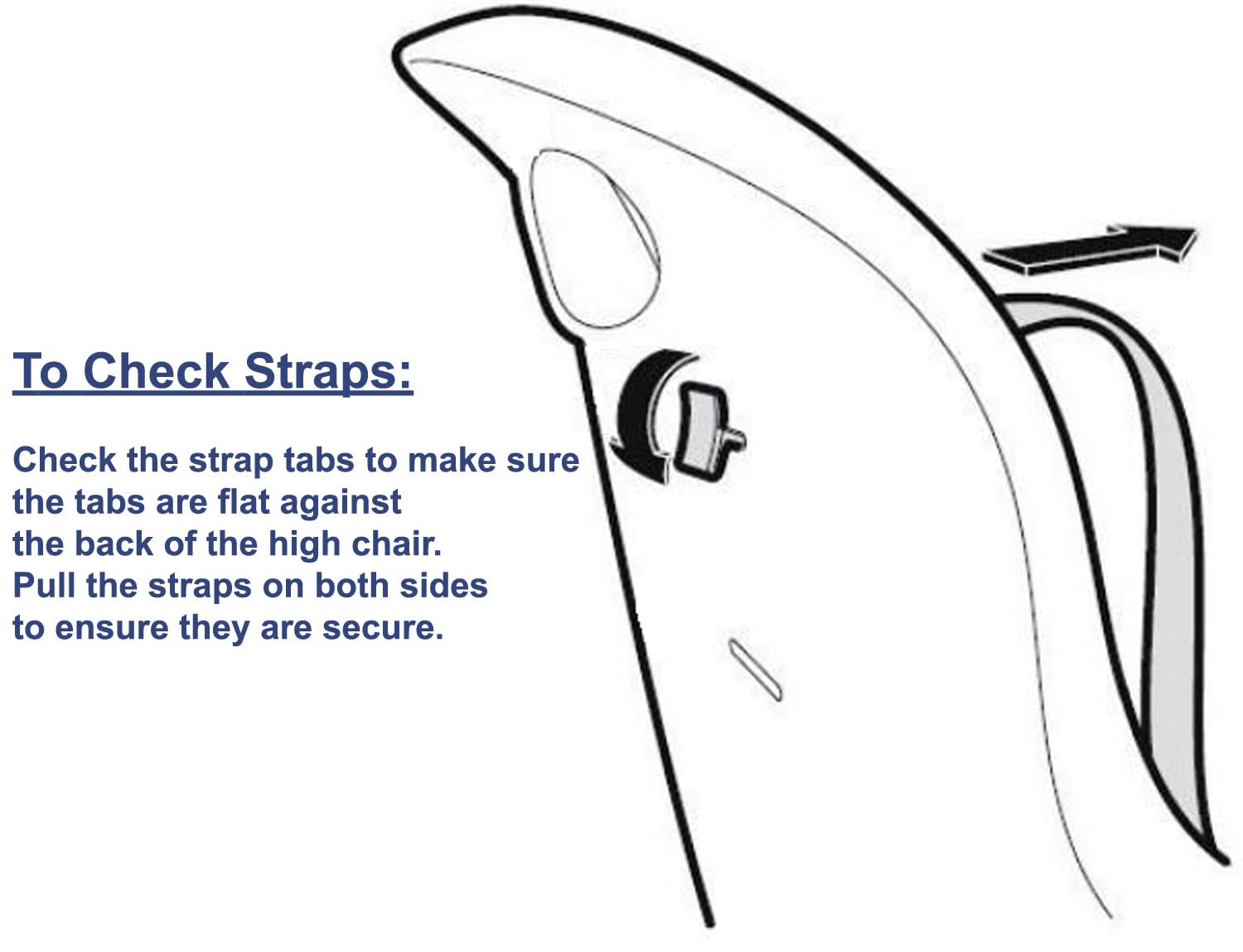 Todays Kids High Chair Straps, Compatible with Graco Highchairs, Replacement Harness Straps for 5 Point High Chairs, Replacement High Chair Belt