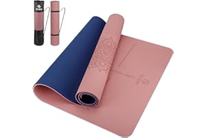 GRUPER Yoga Mat Non Slip TPE Thick Yoga Mat with Alignment Mark, Large Size 72"L x 32"W x 0.32"Th,Anti-Tear Exercise & Fitness Mat for Yoga, Pilates & Floor Workouts
