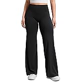 CRZ YOGA Softretch No Front Seam Wide Leg Pants 28''/ 30''/ 32" for Women - High Waist Yoga Lounge Buttery Soft Comfy Casual