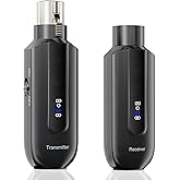 Wireless Transmission System, 2.4GHz Wireless Transmitter Receiver, XLR Wireless Transmitter for Dynamic Condenser Microphone, for Audio Mixer and PA System