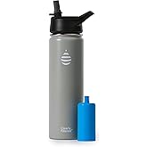 Clearly Filtered Water Bottle | Targets/Removes 220+ Contaminants, Double-Wall Insulated Stainless Steel, BPA/BPS Free, Phthalate Free, Filters Flouride Leads Chlorine (20oz, Sage Gray)