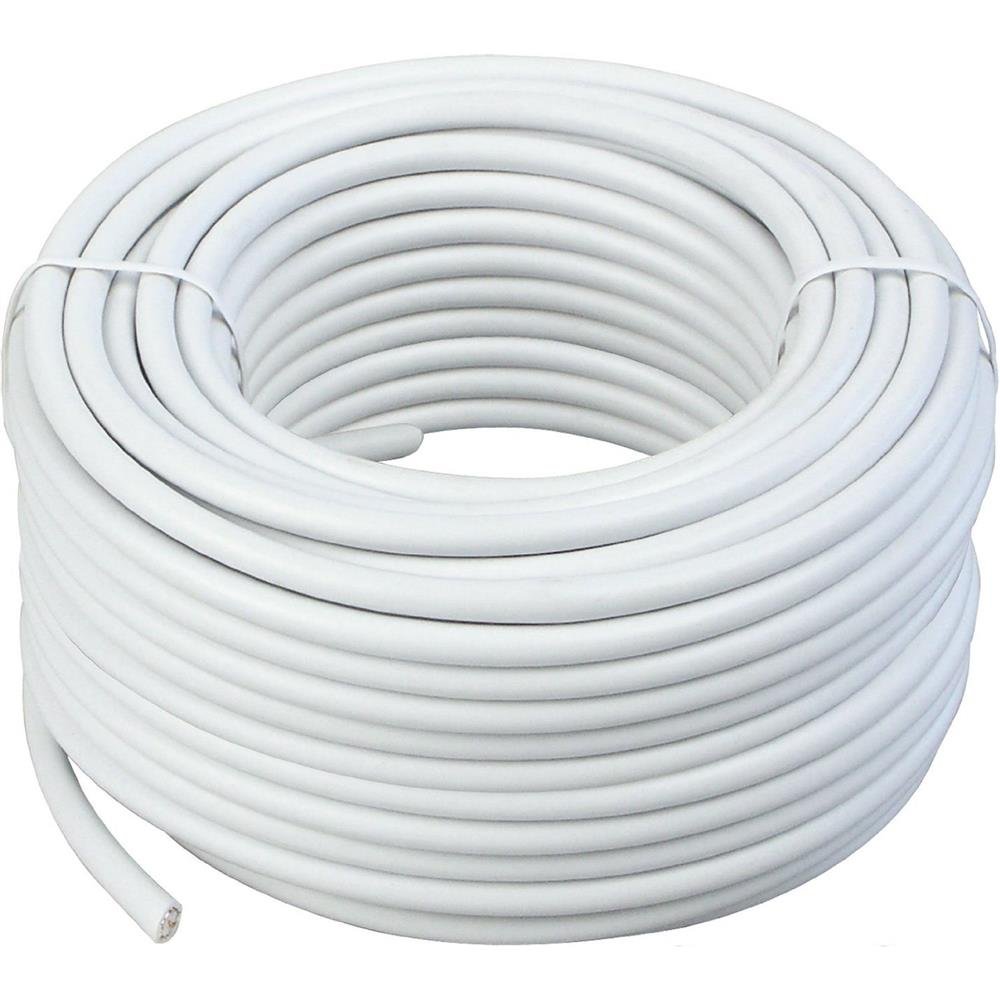 Schwaiger Coaxial Cable, Installation Cable including 2 x F Connector (115 dB 25 M, White)