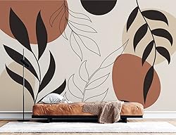 Muravie Boho Leaves Wallpaper, Bedroom Green Leaves