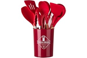 12PCS Silicone Cooking Utensil Set Wooden Handle Designs Heatproof Kitchen Tool Nonstick Surfaces Kitchenwares Nonstick Kitch